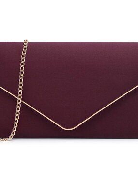 Women Faux Suede Clutch Purse Evening Bag Bridal Formal Handbag